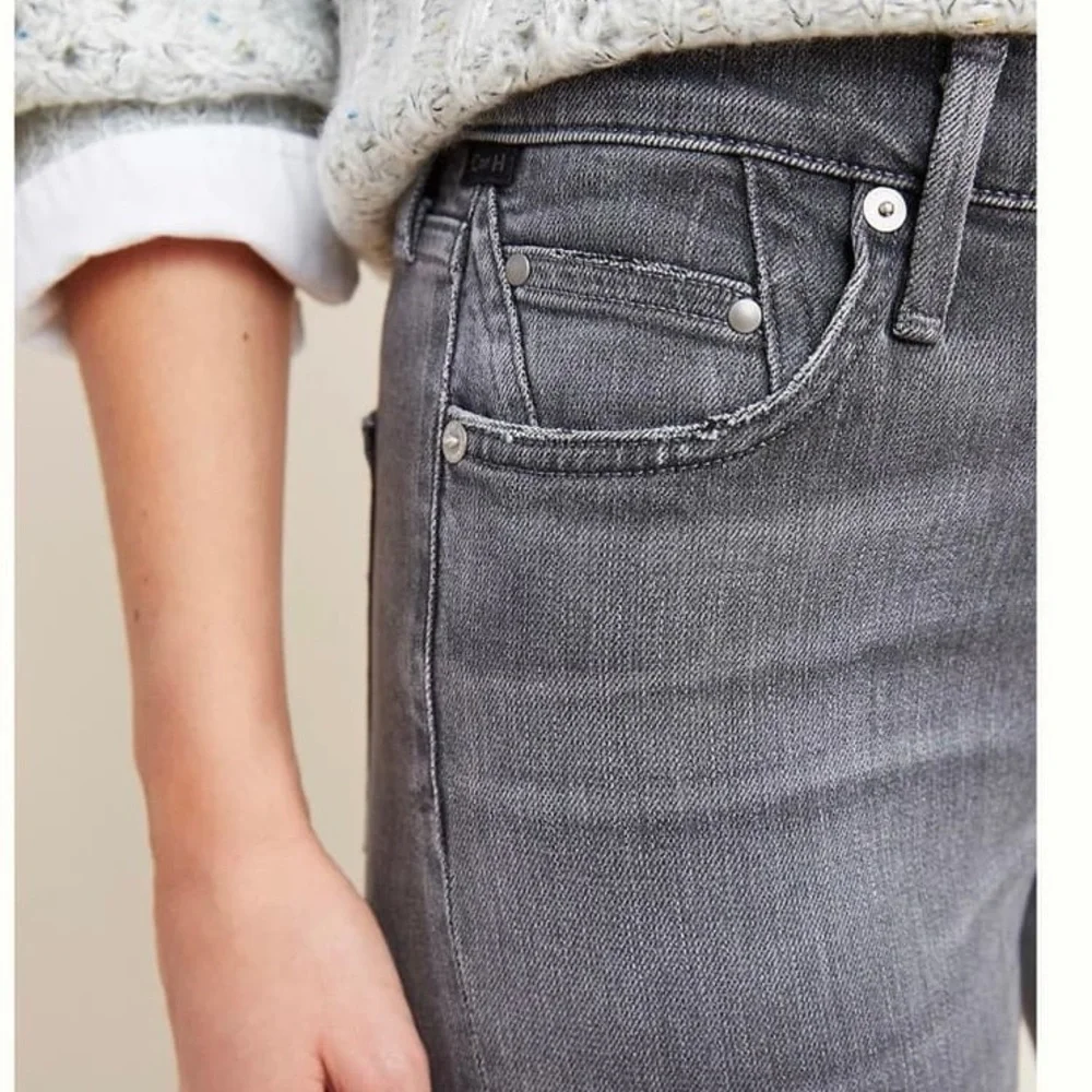 Citizens Of Humanity Rocket Crop High Rise Skinny Gray Stretch Jeans Size 24/25